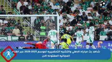 شاهد بث مباراة الأهلي وإلتشيه التحضيرية لموسم 2025-2026 عبر القناة المجانية المفتوحة الآن